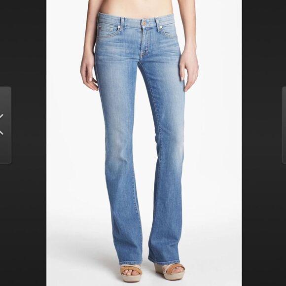 7 For All Mankind 7FAM Low Rise Y2K Boot Cut Jeans 26 X 30 - Picture 1 of 12